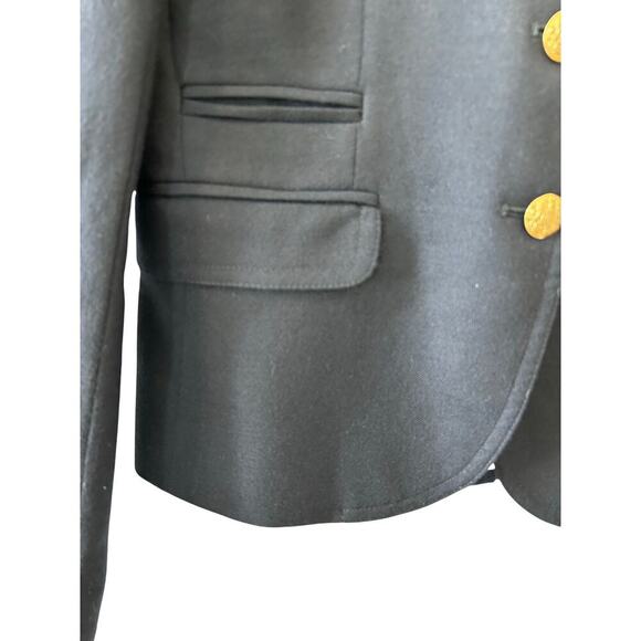 J. Crew Schoolboy Blazer Navy Wool Gold Buttons Size 2 Preppy Classic Office - Picture 5 of 10